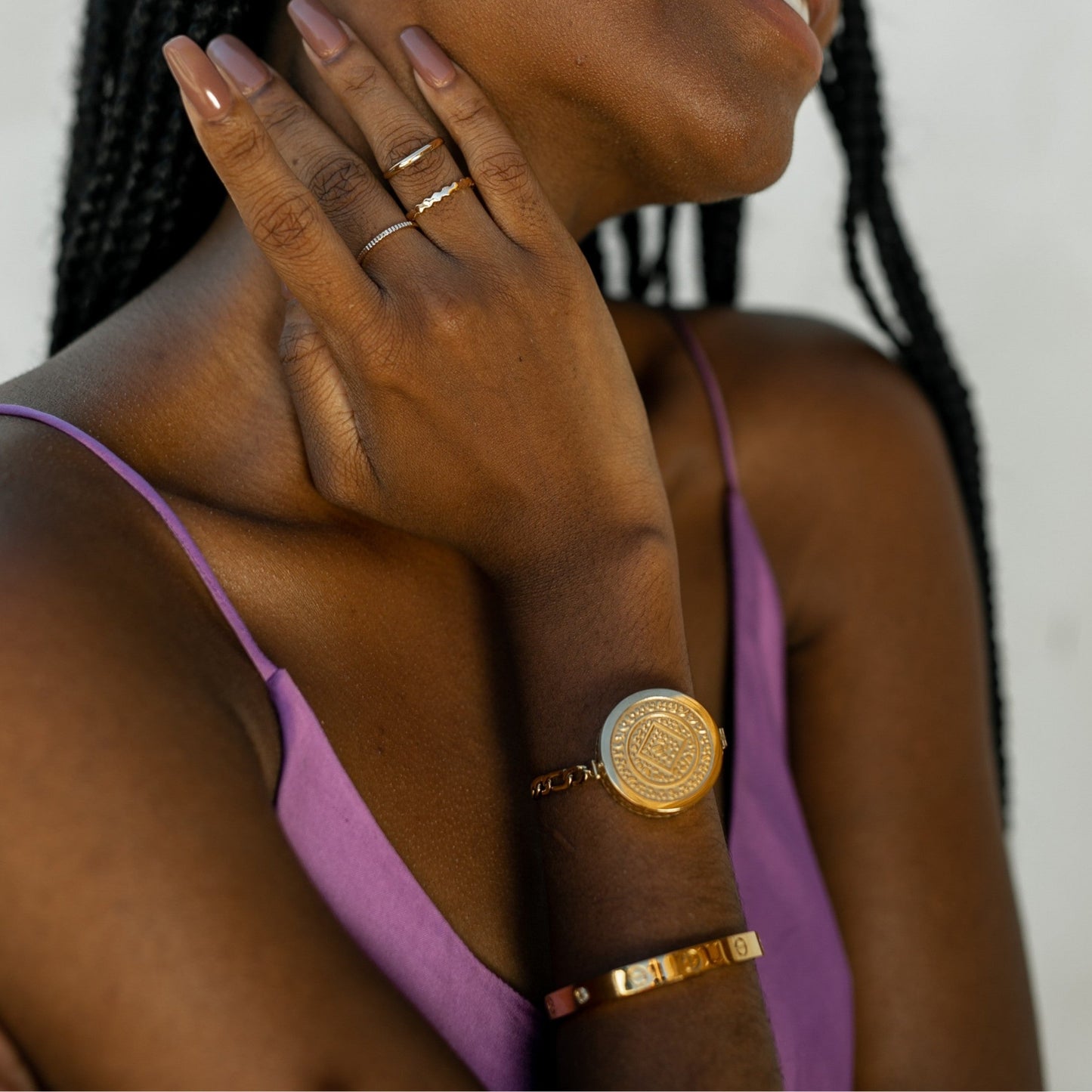 Solara Lip Balm Bracelet in Gold