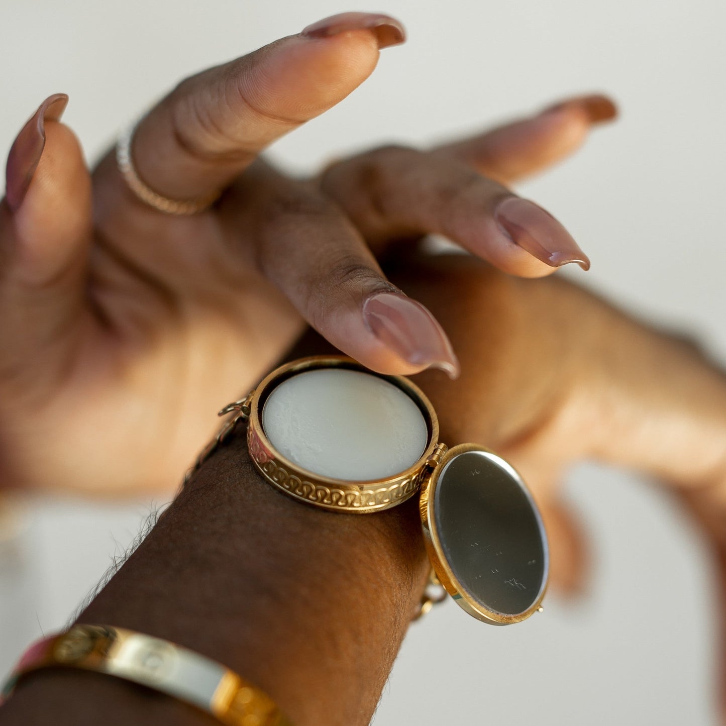 Solara Lip Balm Bracelet in Gold