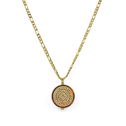 Solara Lip Balm Necklace in Gold