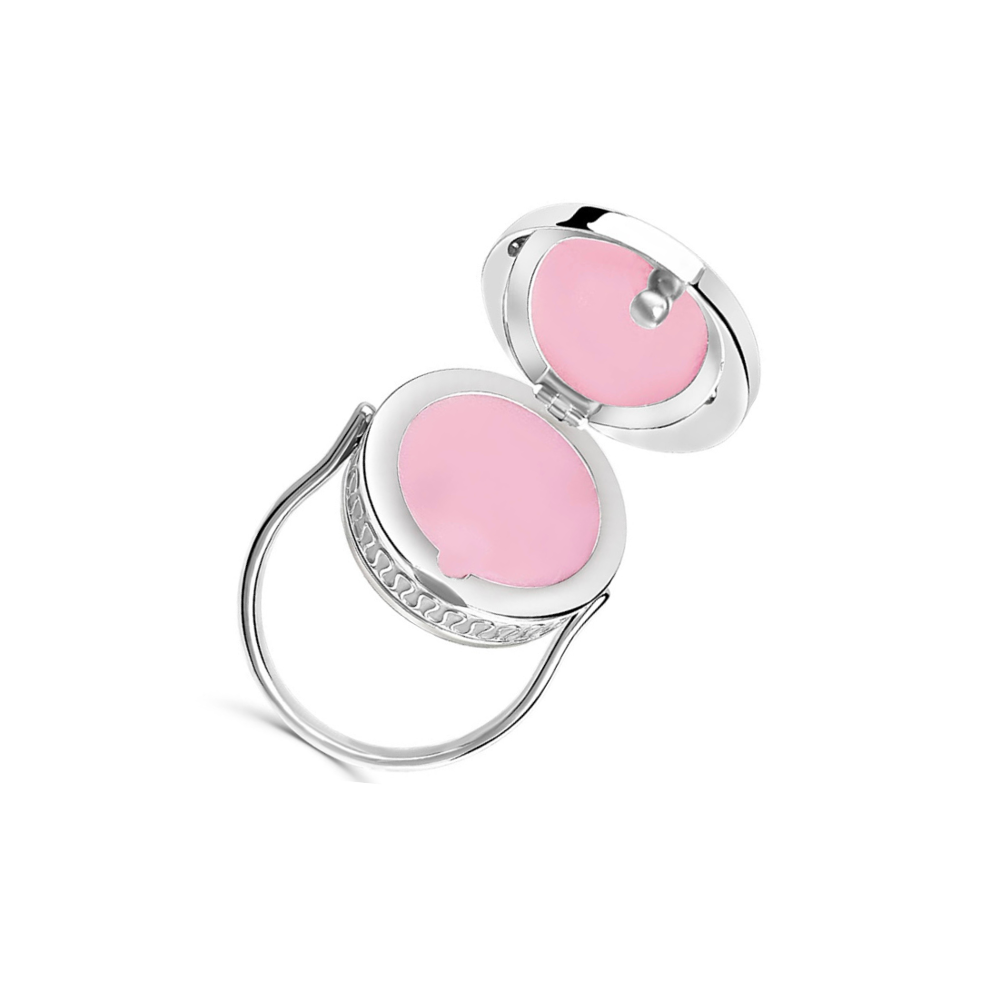 Solara Lip Balm Ring in Stainless Steel