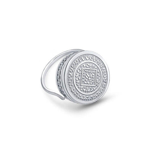 Solara Lip Balm Ring in Stainless Steel