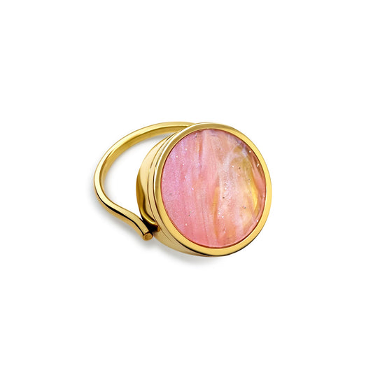Rose Glow Lip Balm Ring in Gold