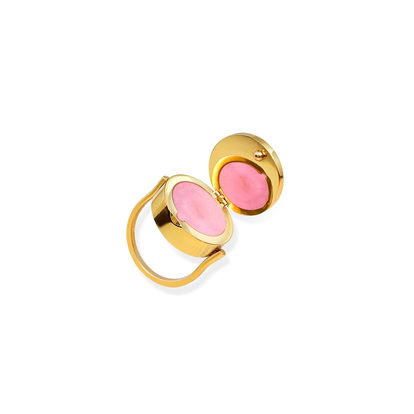Rose Glow Lip Balm Ring in Gold