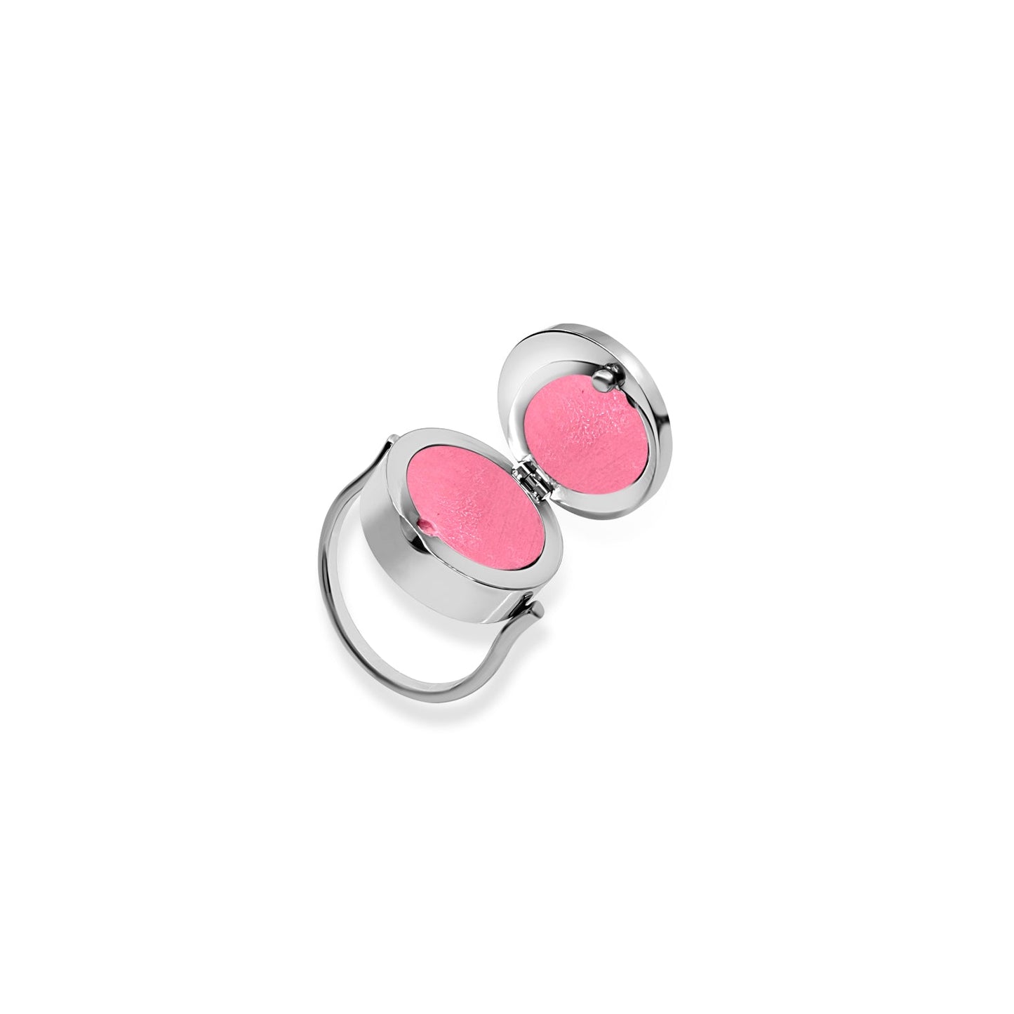 Opal Glow Lip Balm Ring in Stainless Steel