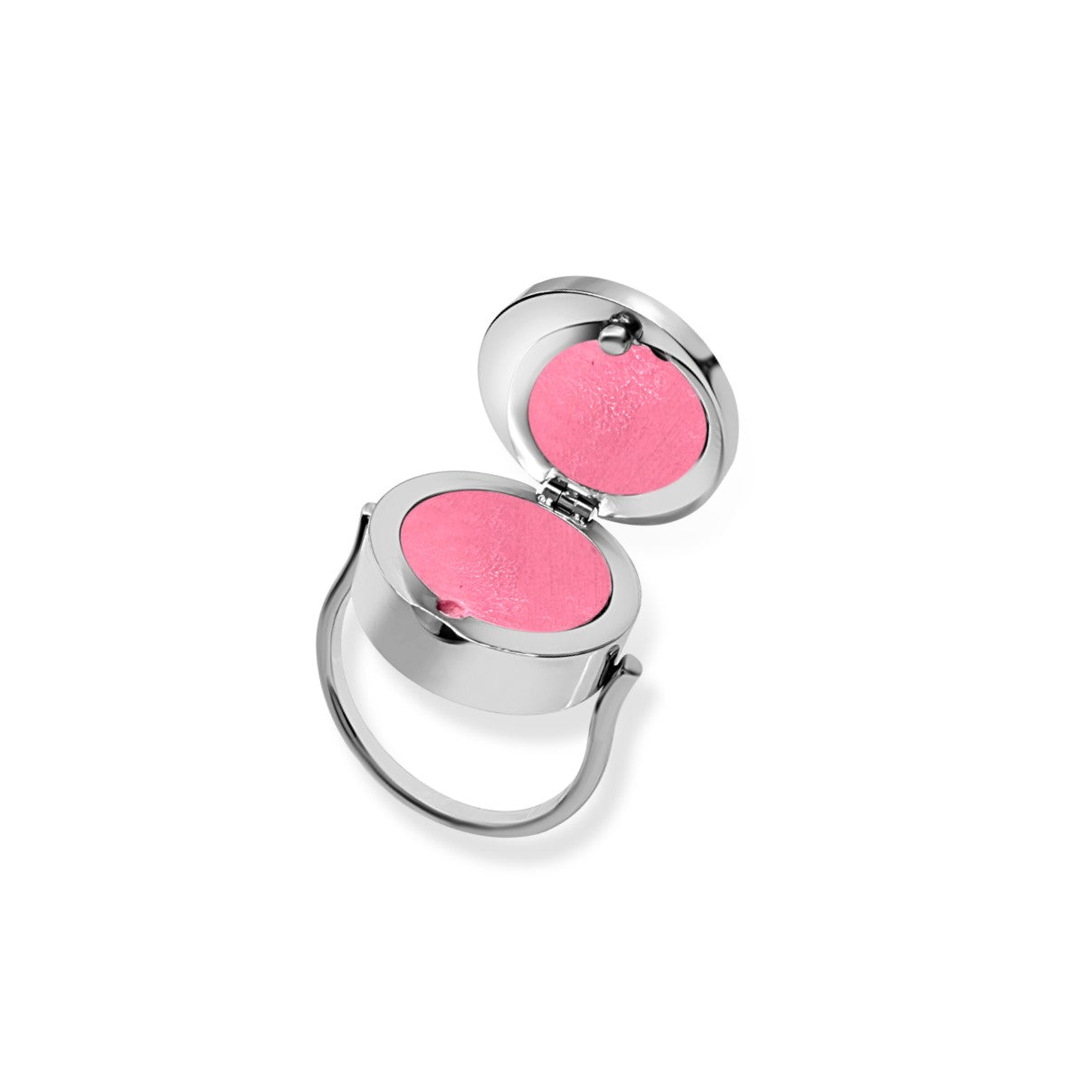 Onyx Glow Lip Balm Ring in Stainless Steel