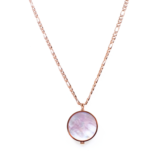 Aura Lip Balm Necklace in Rose Gold