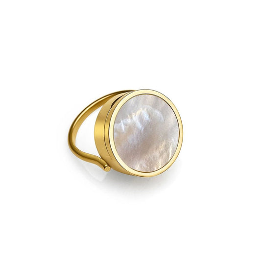 Aura Lip Balm Ring in Gold
