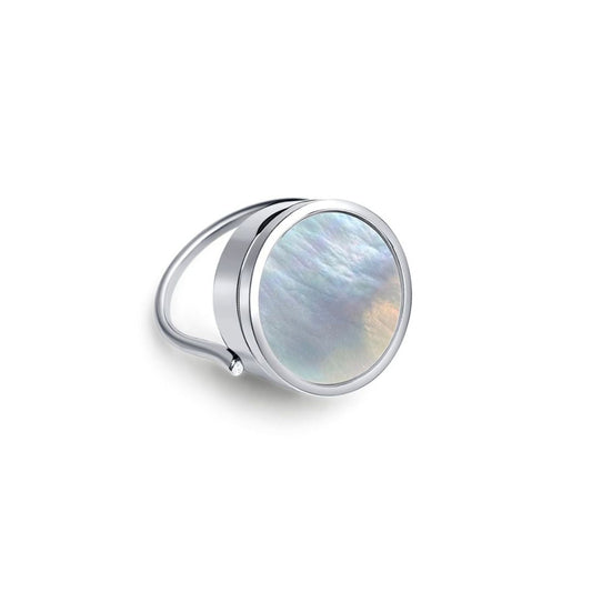 Aura Lip Balm Ring in Stainless Steel